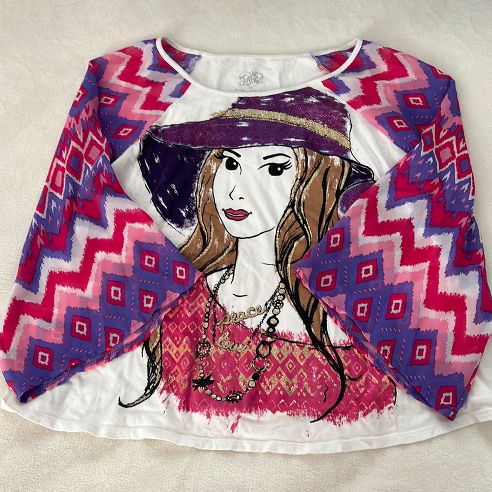 Justice Girls Flared Sleeve Shirt